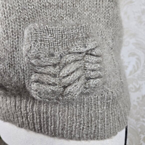 Buffalo David Bitton Size Medium Tan Knit Sweater Vest Front Pockets Pullover - Picture 4 of 13